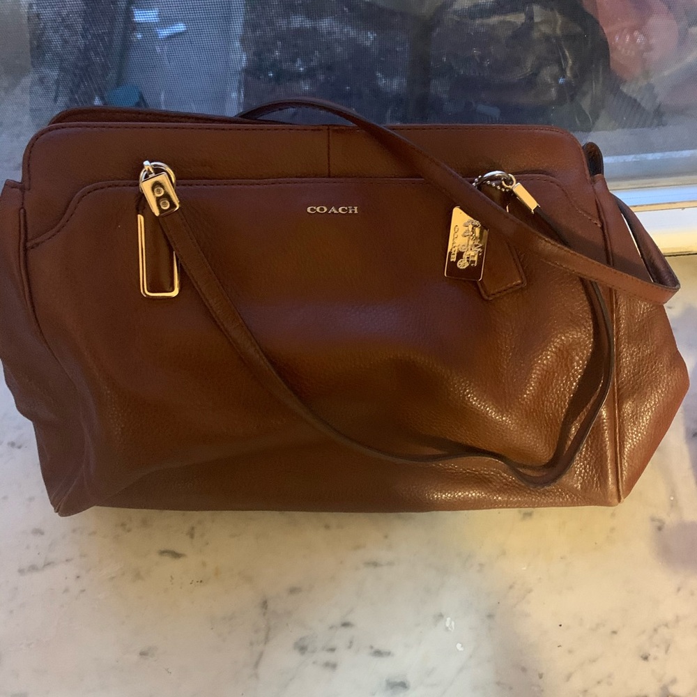 Coach brown satchel purse